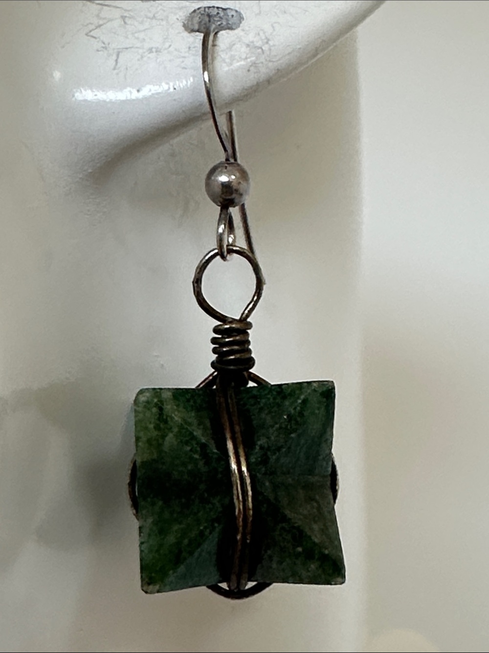 JADE 925 Sterling silver Drop Earring -
